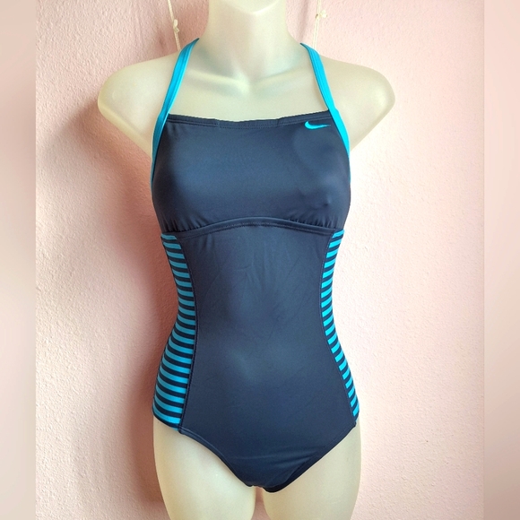 Nike One Piece blue Racerback swimsuit size S NWT - Picture 2 of 16